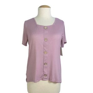 French Laundry 1X Short Sleeve Shirt with Buttons